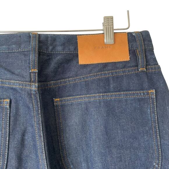 FRAME Le Italien Barrel Jean Cropped Size 31 Dark Wash - Picture 5 of 8